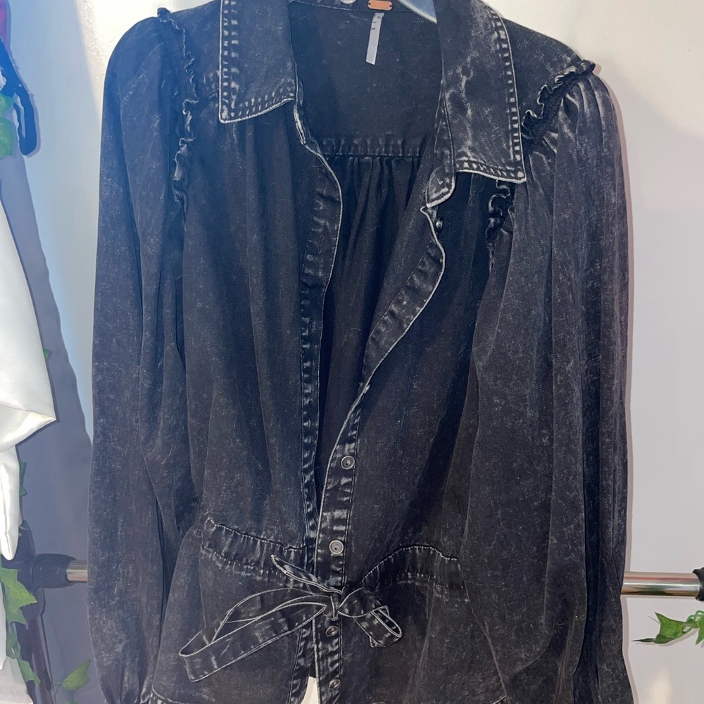 light washed black jacket